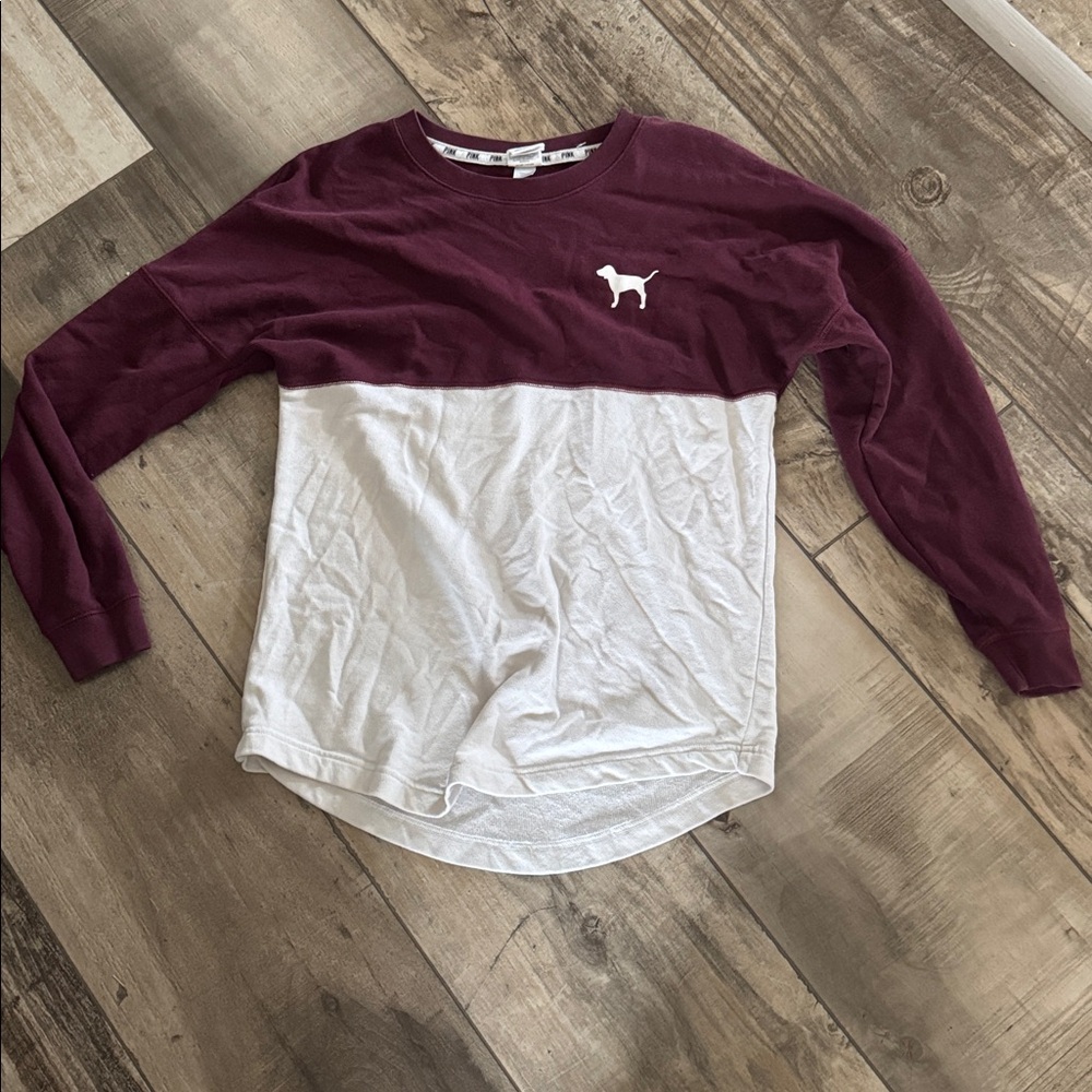 Victoria’s Secret pink maroon spirit jersey